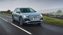 Audi Q4 e-tron front three-quarters dynamic