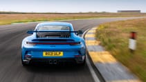 Porsche 911 992 GT3 manual rear action on track