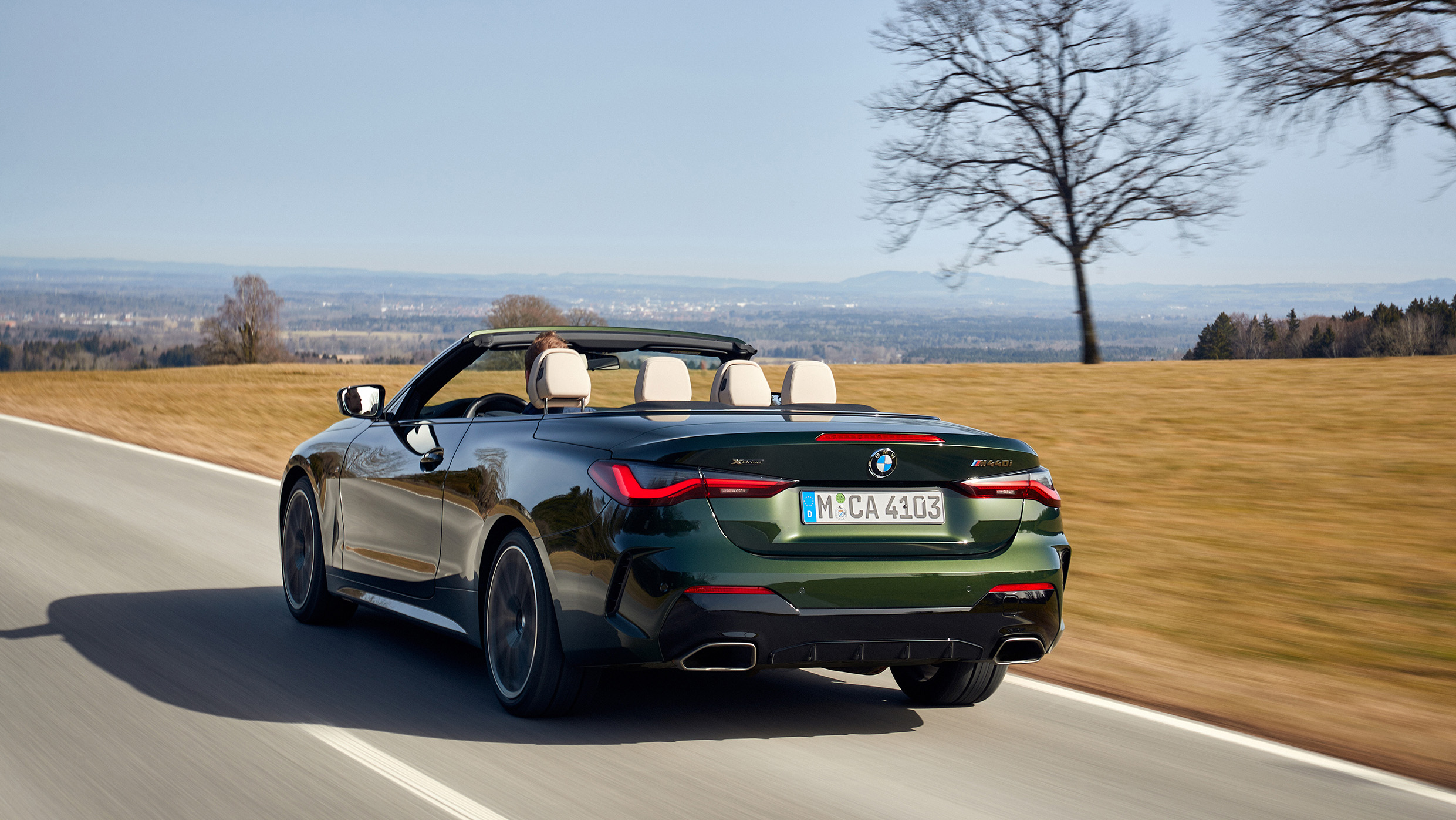 BMW 4 Series Convertible rear action roof down