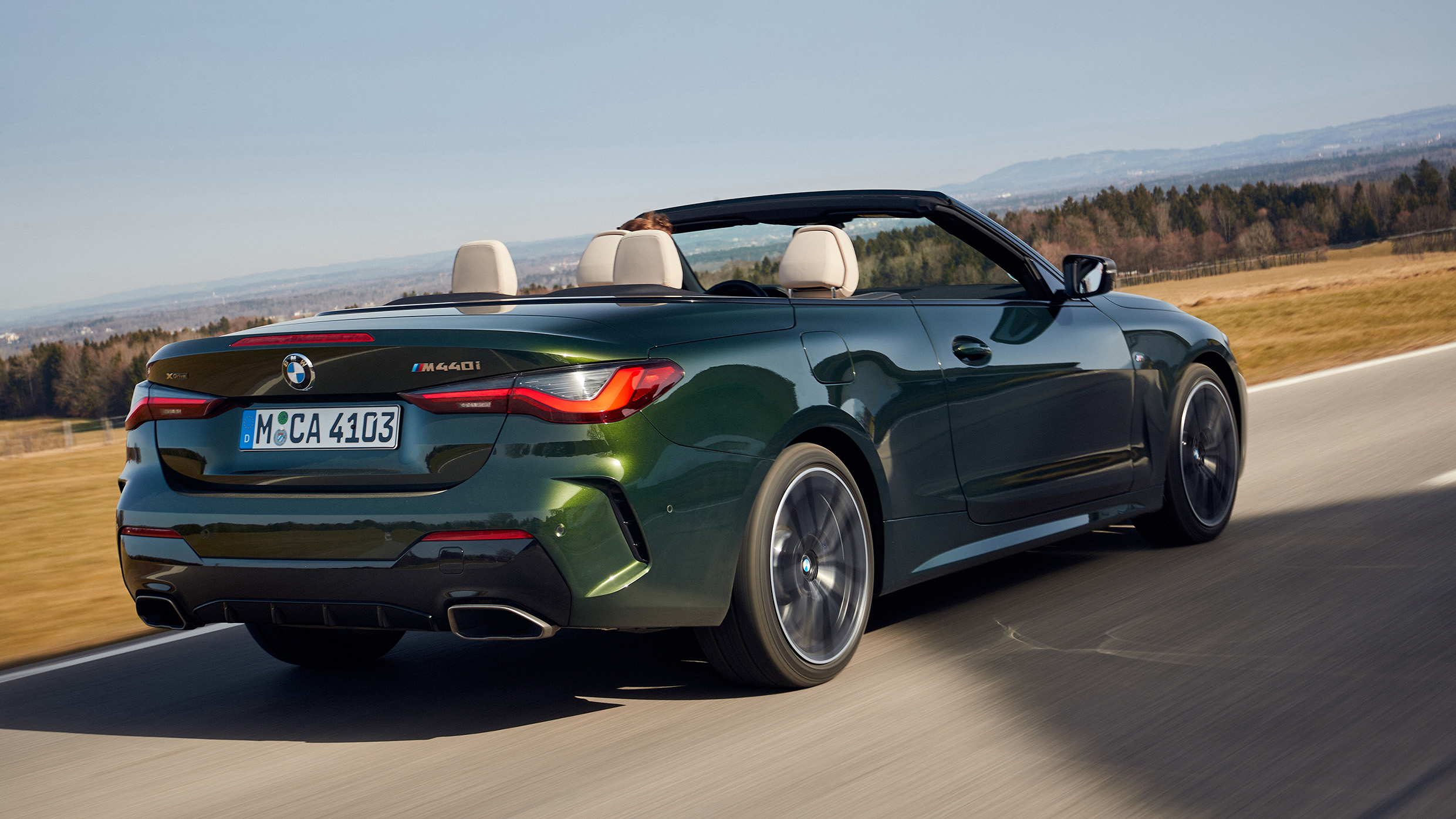 BMW 4 Series Convertible rear action roof down