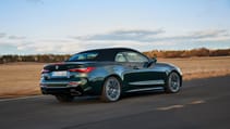 BMW 4 Series Convertible roof up rear action