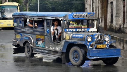 Jeepney driving in Metro Manila