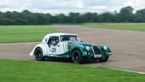 Morgan Plus Four racecar manual cornering