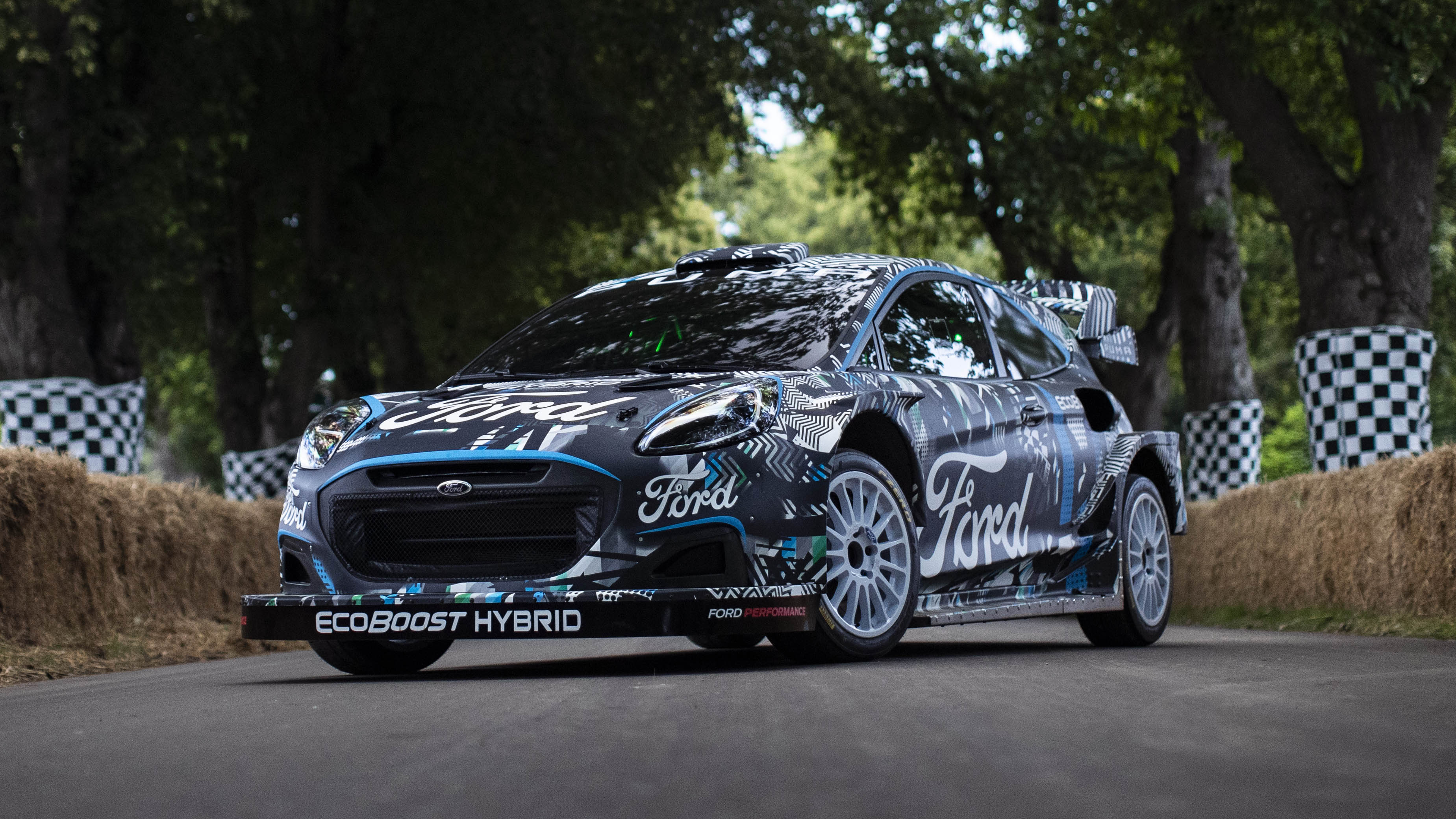 Ford Puma hybrid WRC car