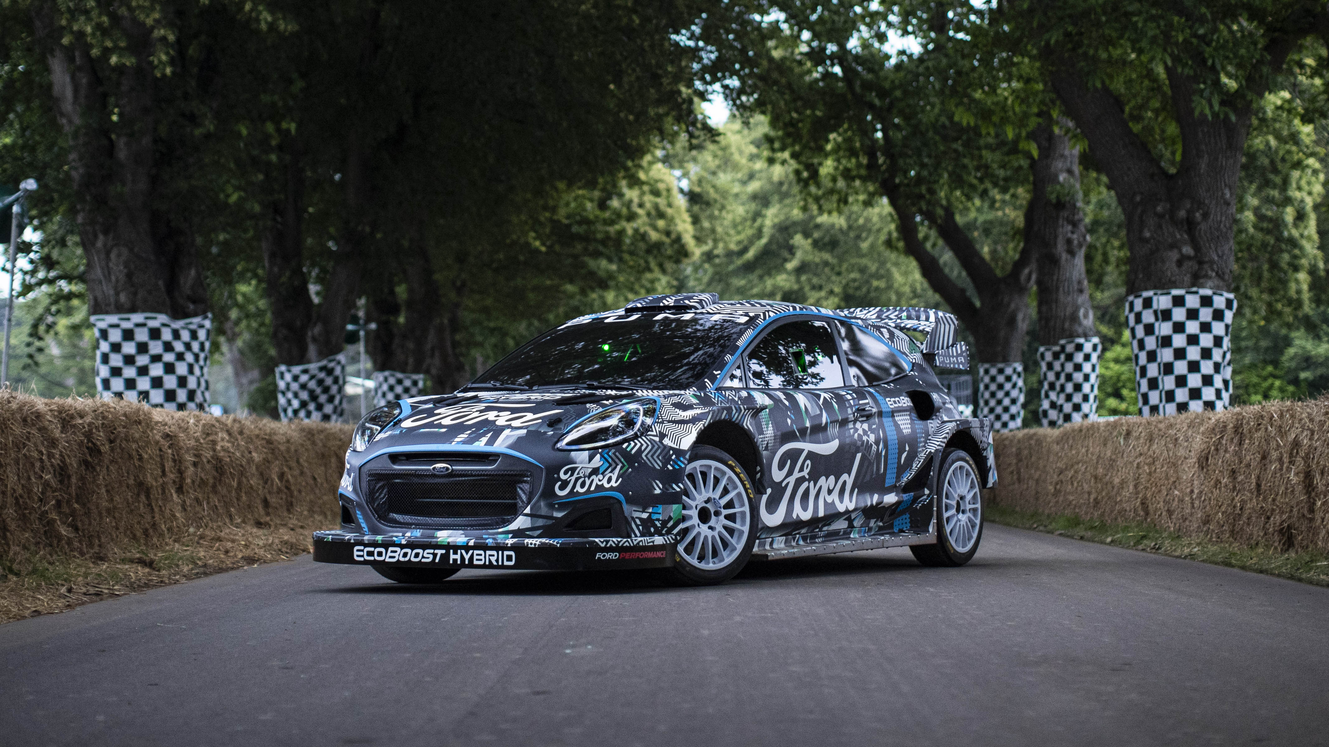 Ford Puma hybrid WRC car