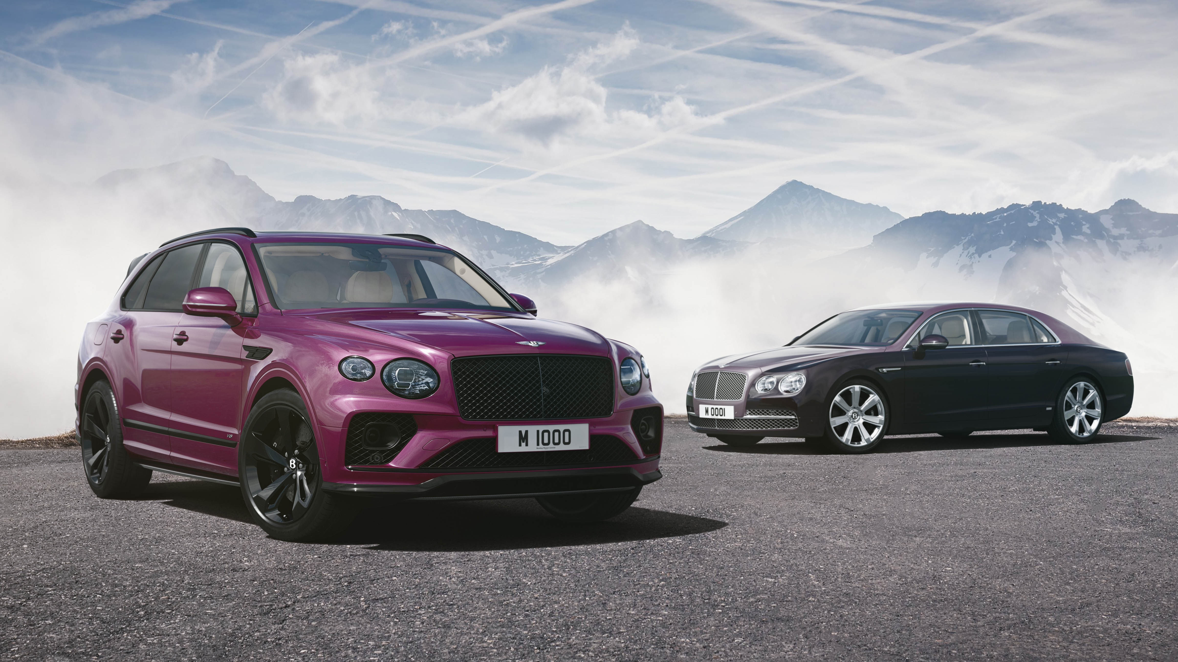 Bentley Mulliner Bentayga purple 1000