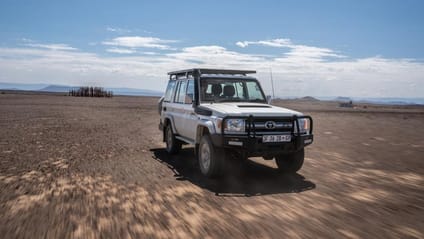 Toyota Land Cruiser in its natural environment: the middle of nowhere