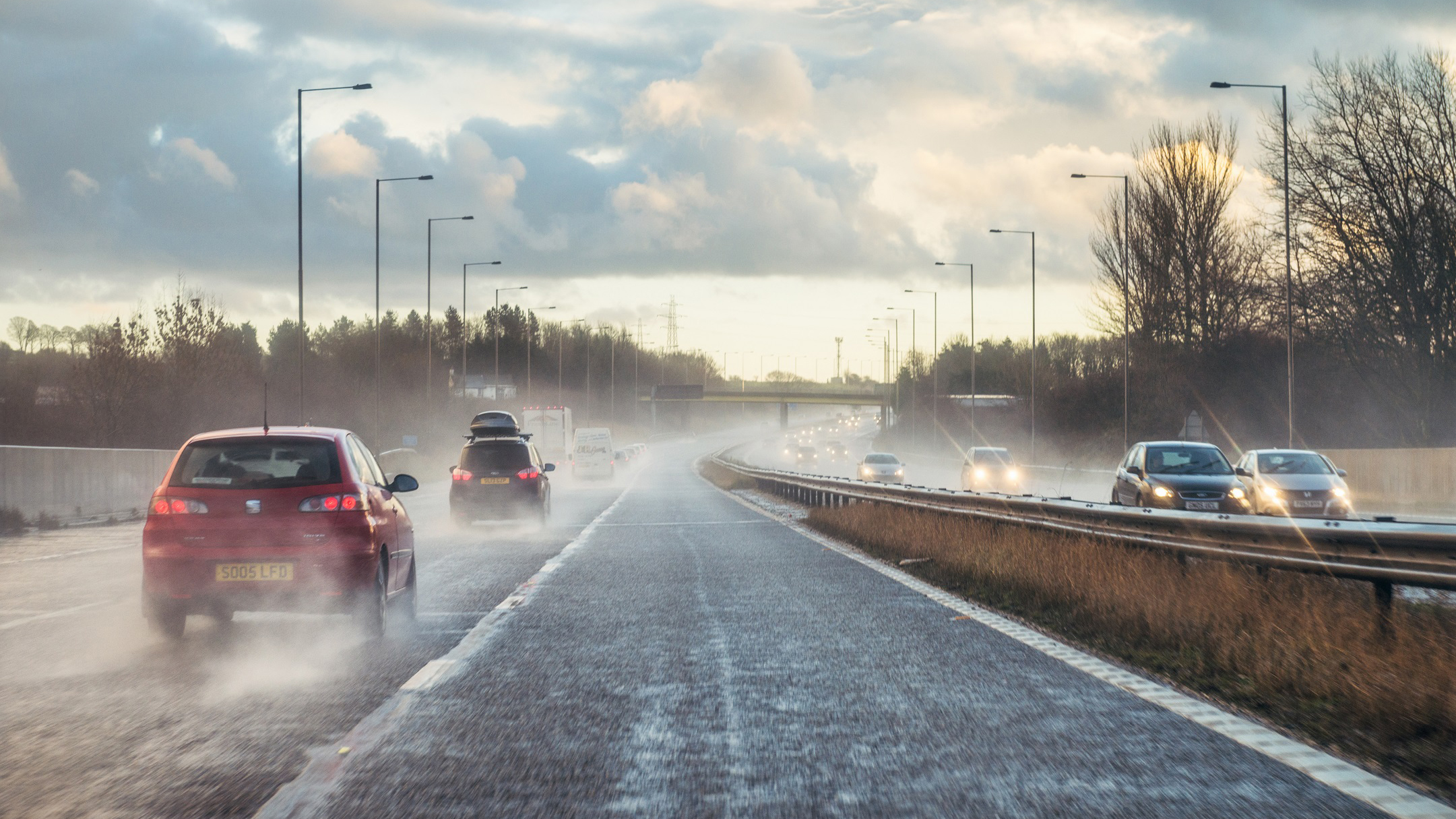 Motorway wet weather