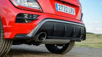 Hyundai Kona N diffuser and exhaust pipes