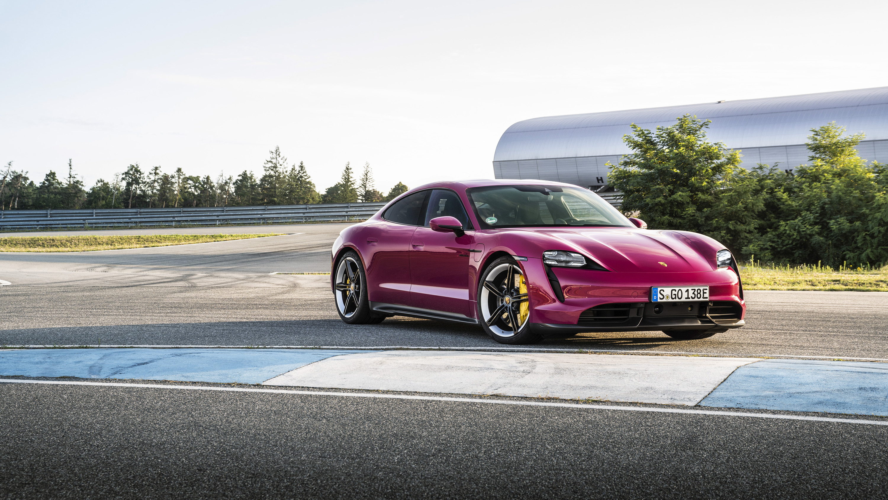 Porsche Taycan Turbo S in Ruby Star