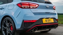 2021 Hyundai i30N hot hatch rear lights and diffuser