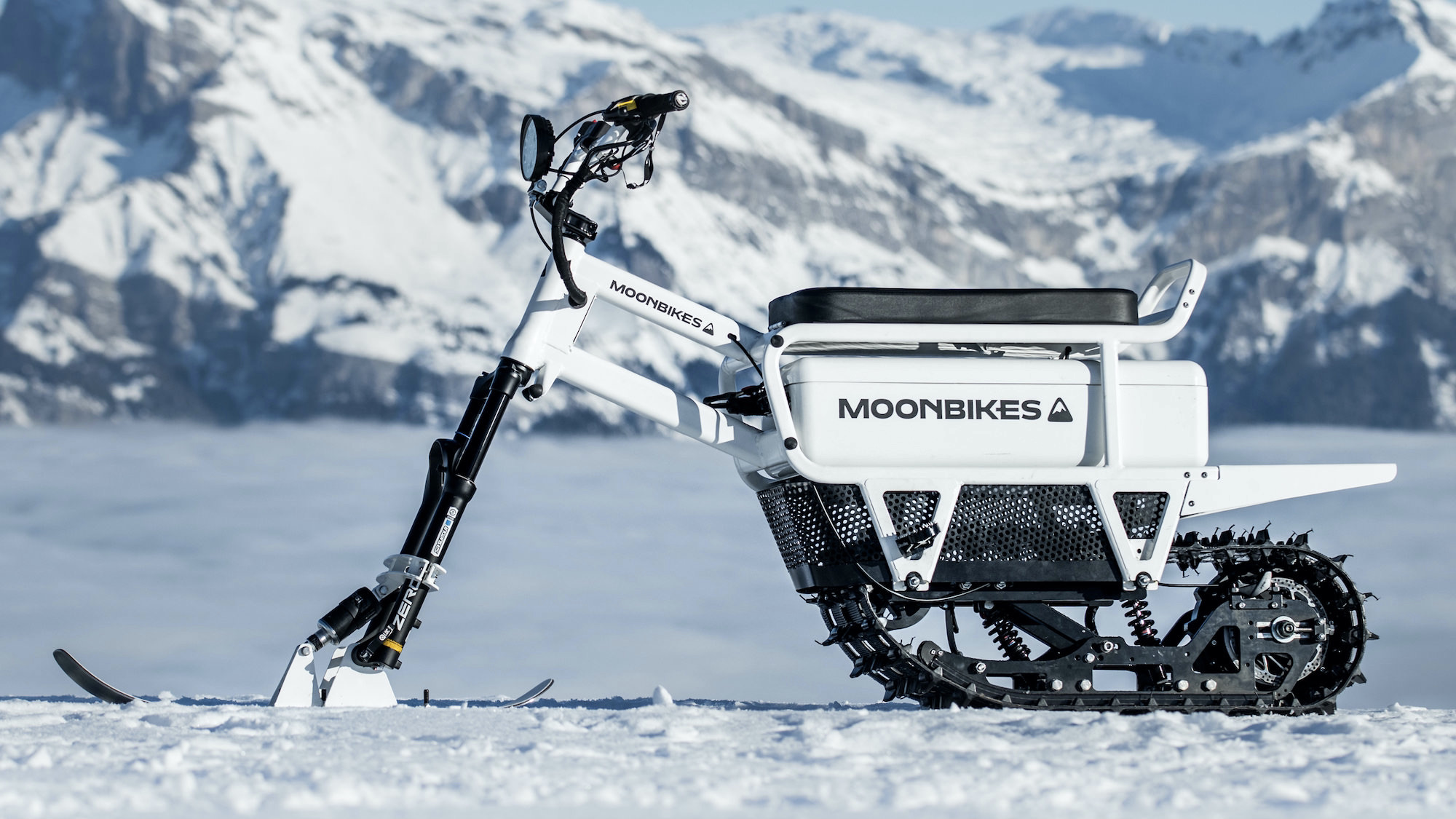 Moonbikes electric snowmobile