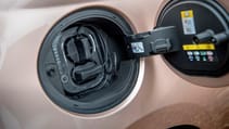 Fiat 500C charge port detail