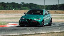 Kimi Raikkonen drives Alfa Romeo Giulia GTAm