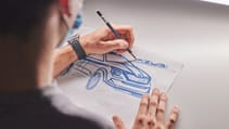 Skoda Kamiq rally car concept being sketched