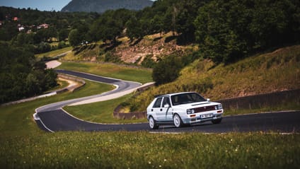 Lancia Delta Evo-e driving