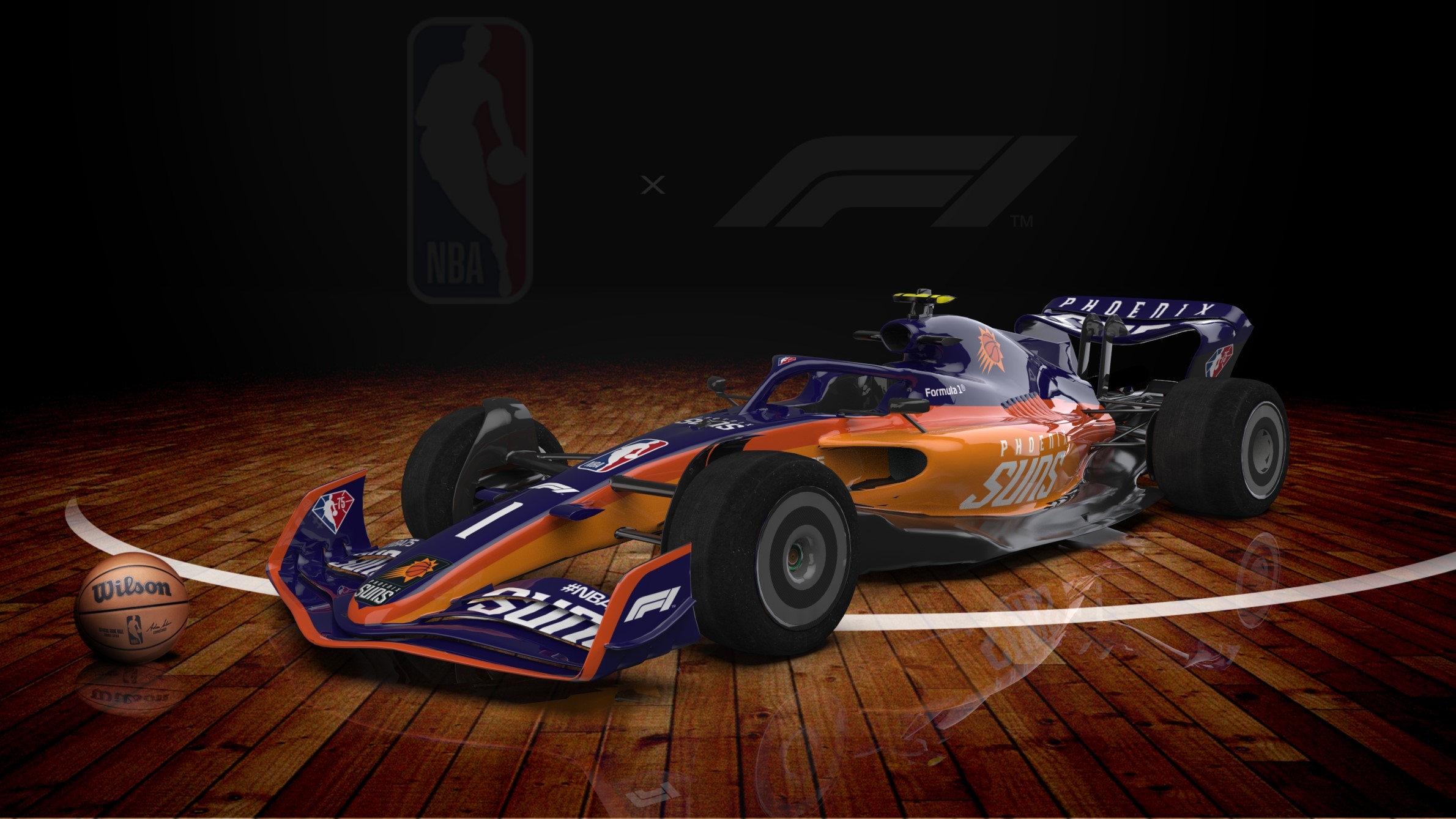 F1 NBA liveries Phoenix Suns