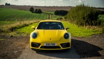 Porsche 911 Carrera 4 GTS coupe yellow