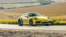 Porsche 911 Carrera 4 GTS coupe yellow