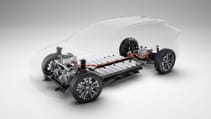 Toyota bZ4X electric car chassis architecture