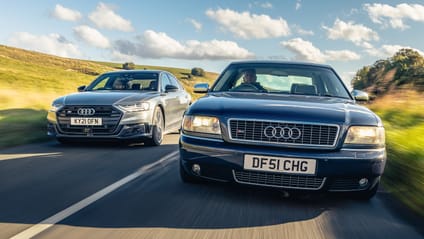 2001 Audi S8 vs 2021 Audi S8 fronts