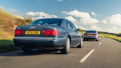 2001 Audi S8 vs 2021 Audi S8 rears