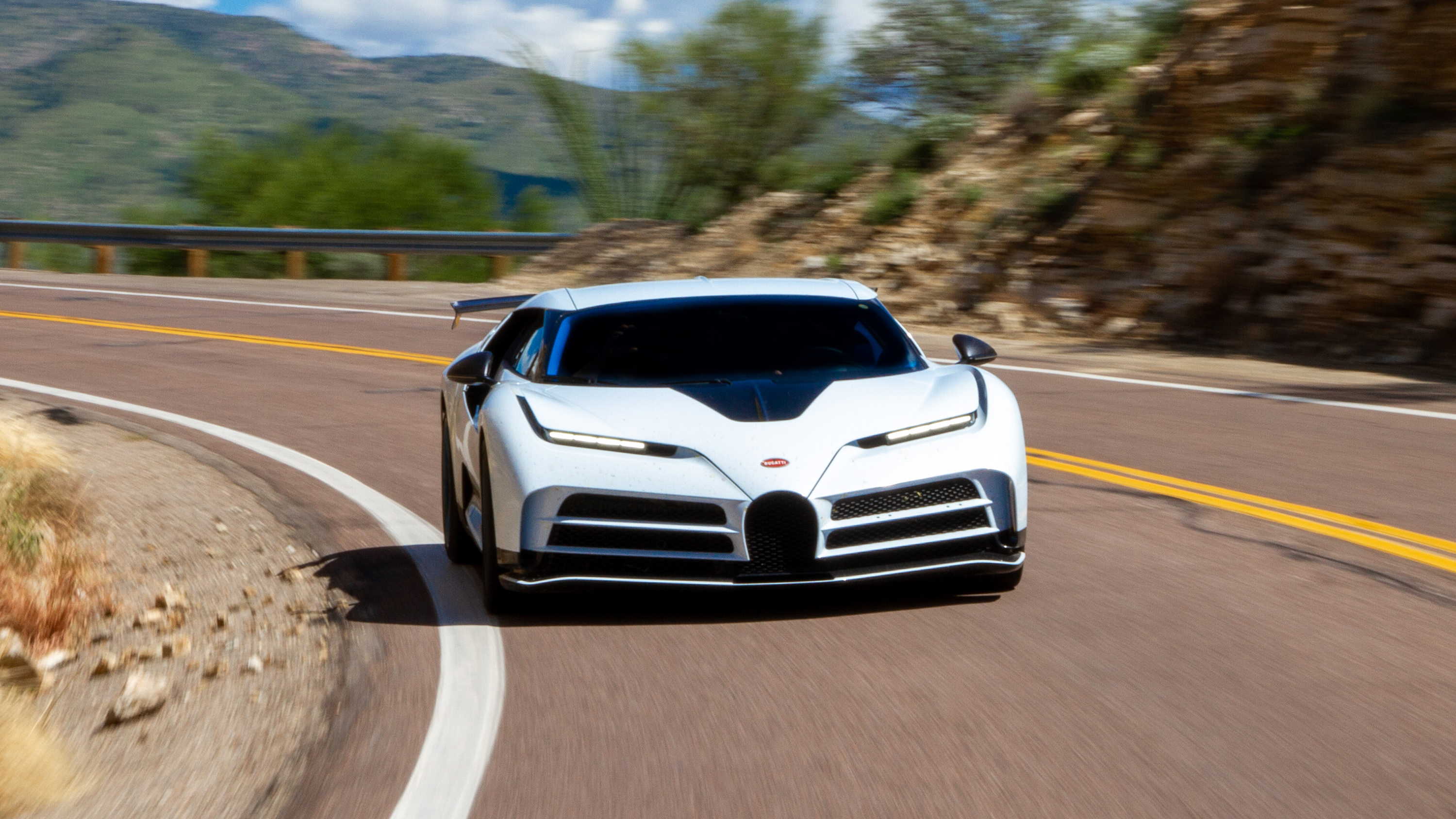 Bugatti Centodieci doing hot-weather testing