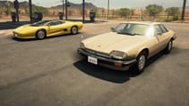 The Jaguar XJ220 side by side with the Jaguar XJS in Car Mechanic Simulator