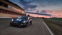 Porsche 718 Cayman GT4 RS Clubsport racecar on track