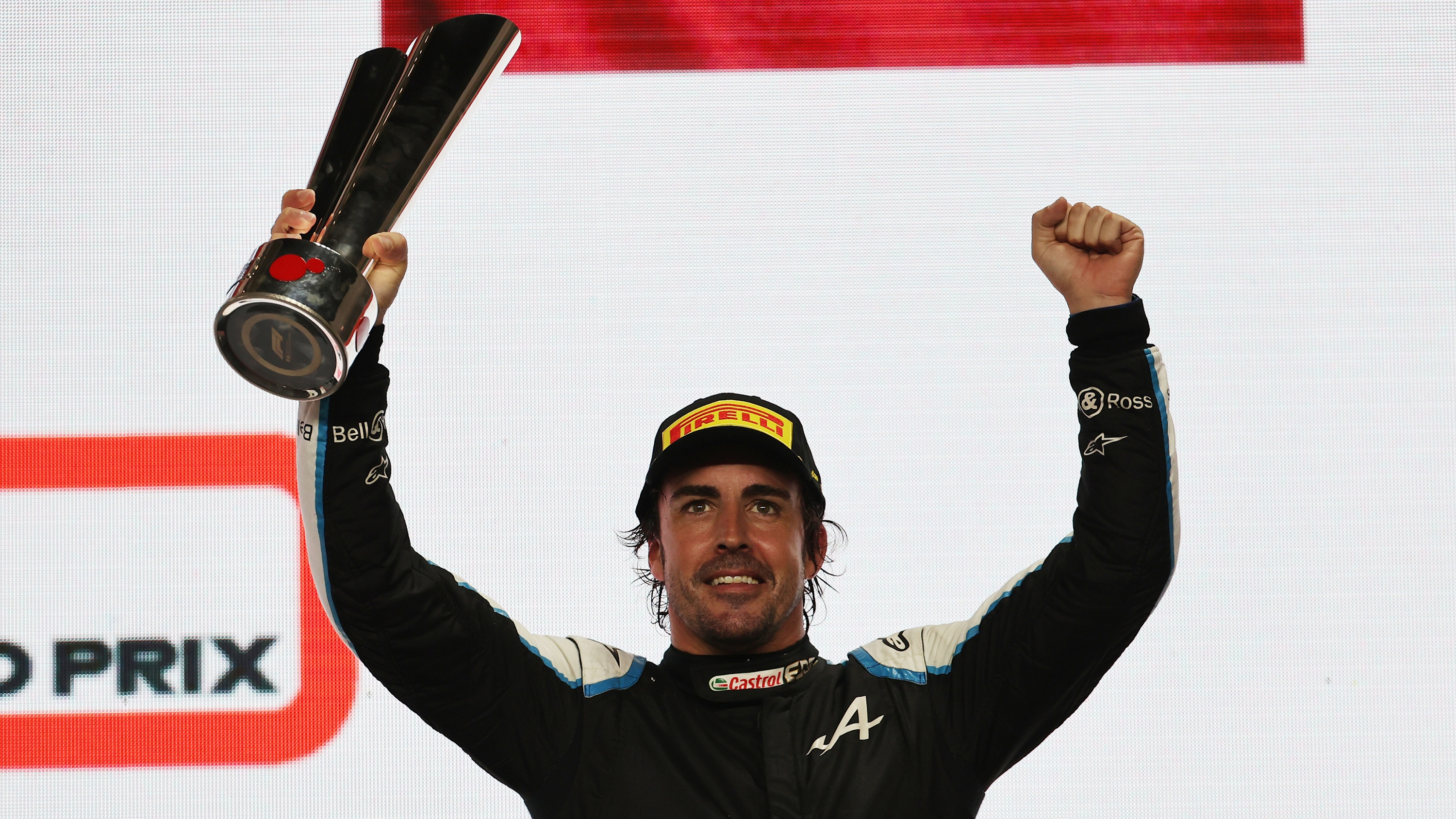 Fernando Alonso podium at 2021 Qatar Grand Prix