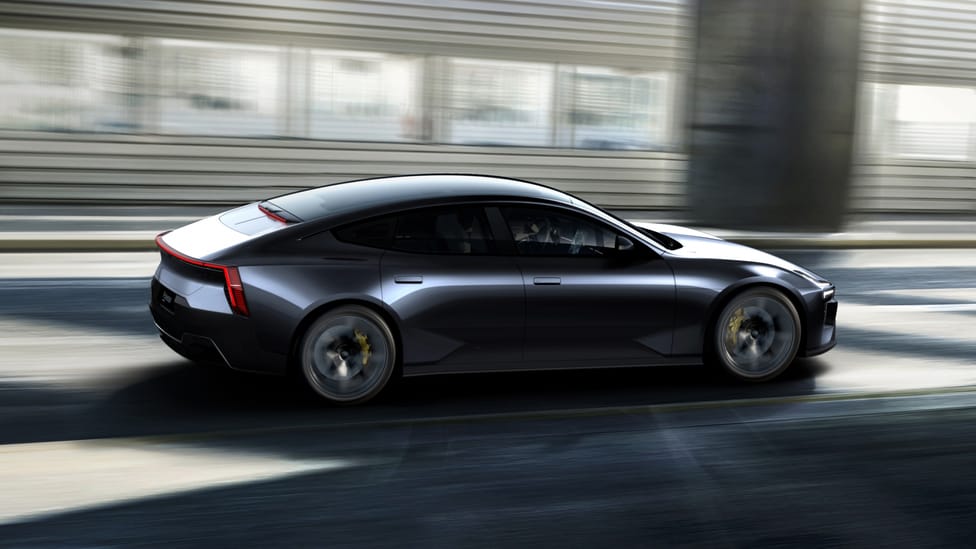 Polestar 5 saloon grey rear