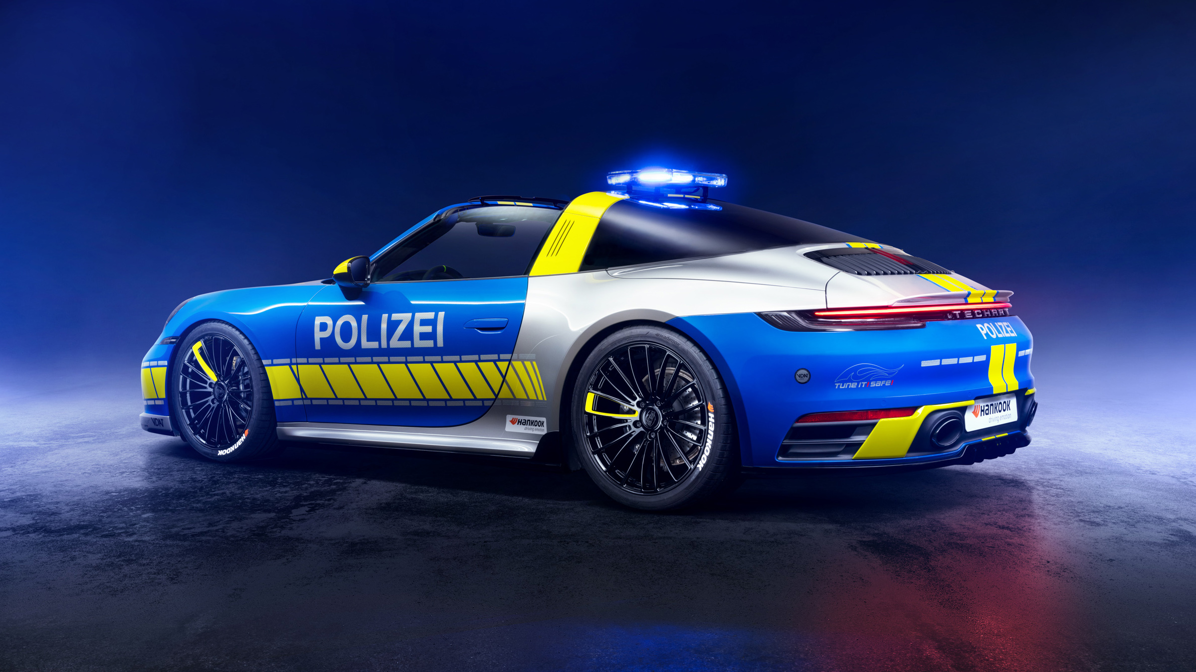 TechArt Porsche 911 Targa Police Car Top Gear