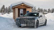 BMW i7 electric saloon charging