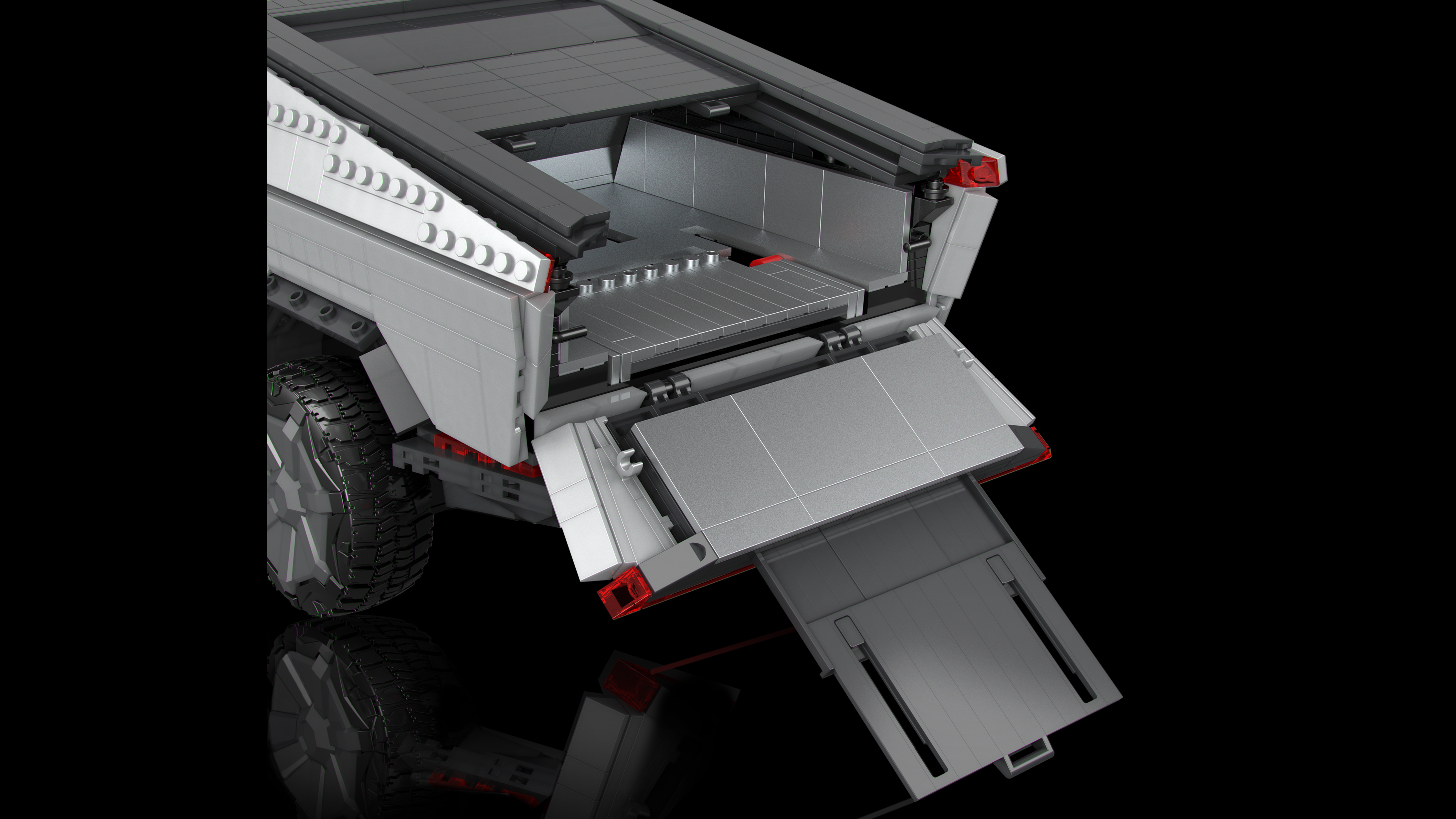 Mega Tesla Cybertruck brick building kit