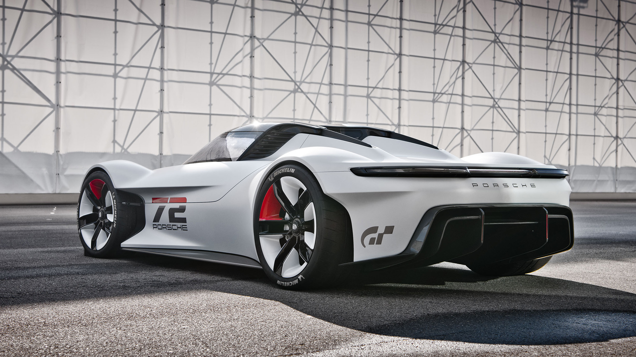 Porsche Vision Gran Turismo white rear