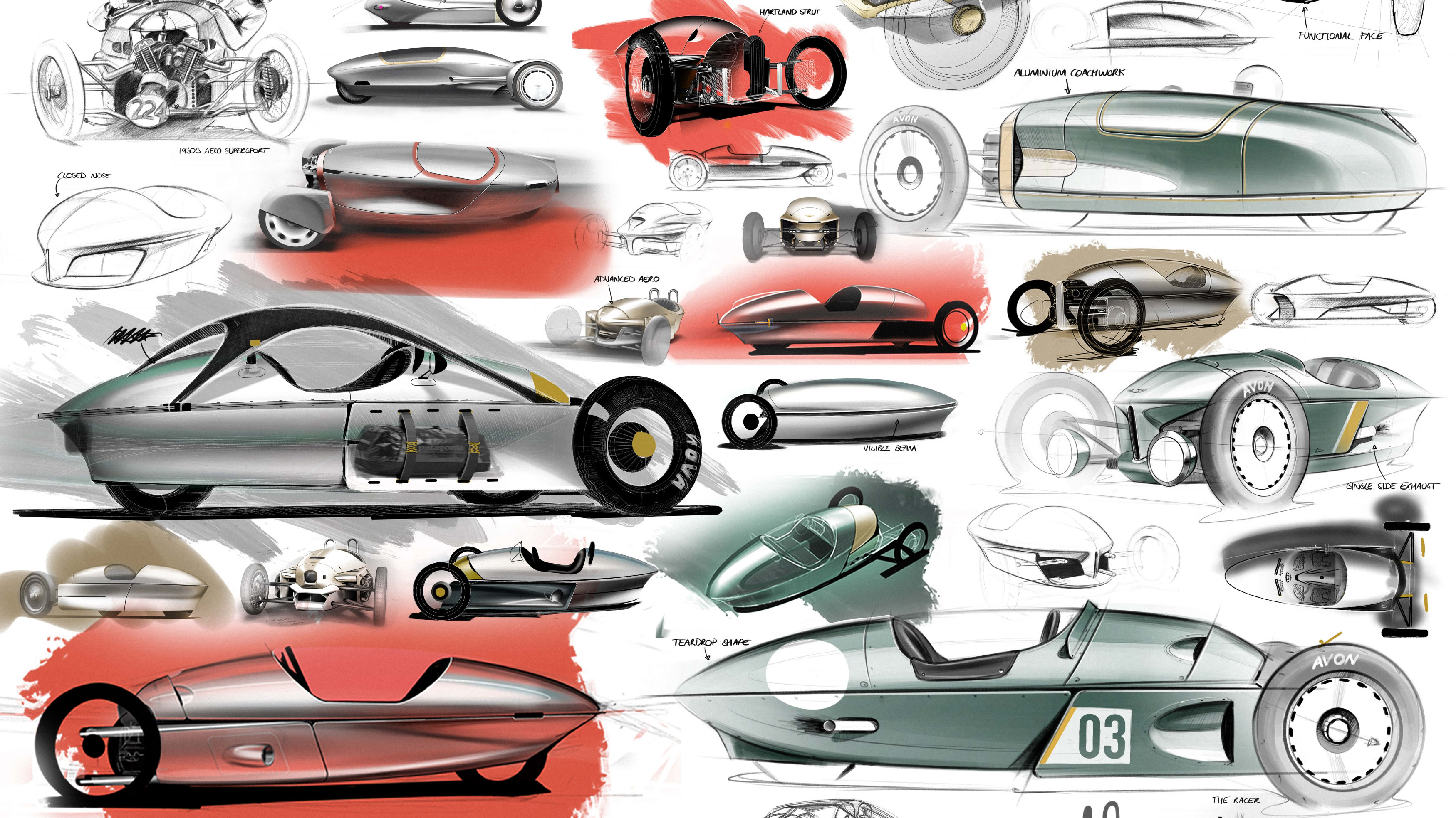 Morgan 3 Wheeler 2022 sketches