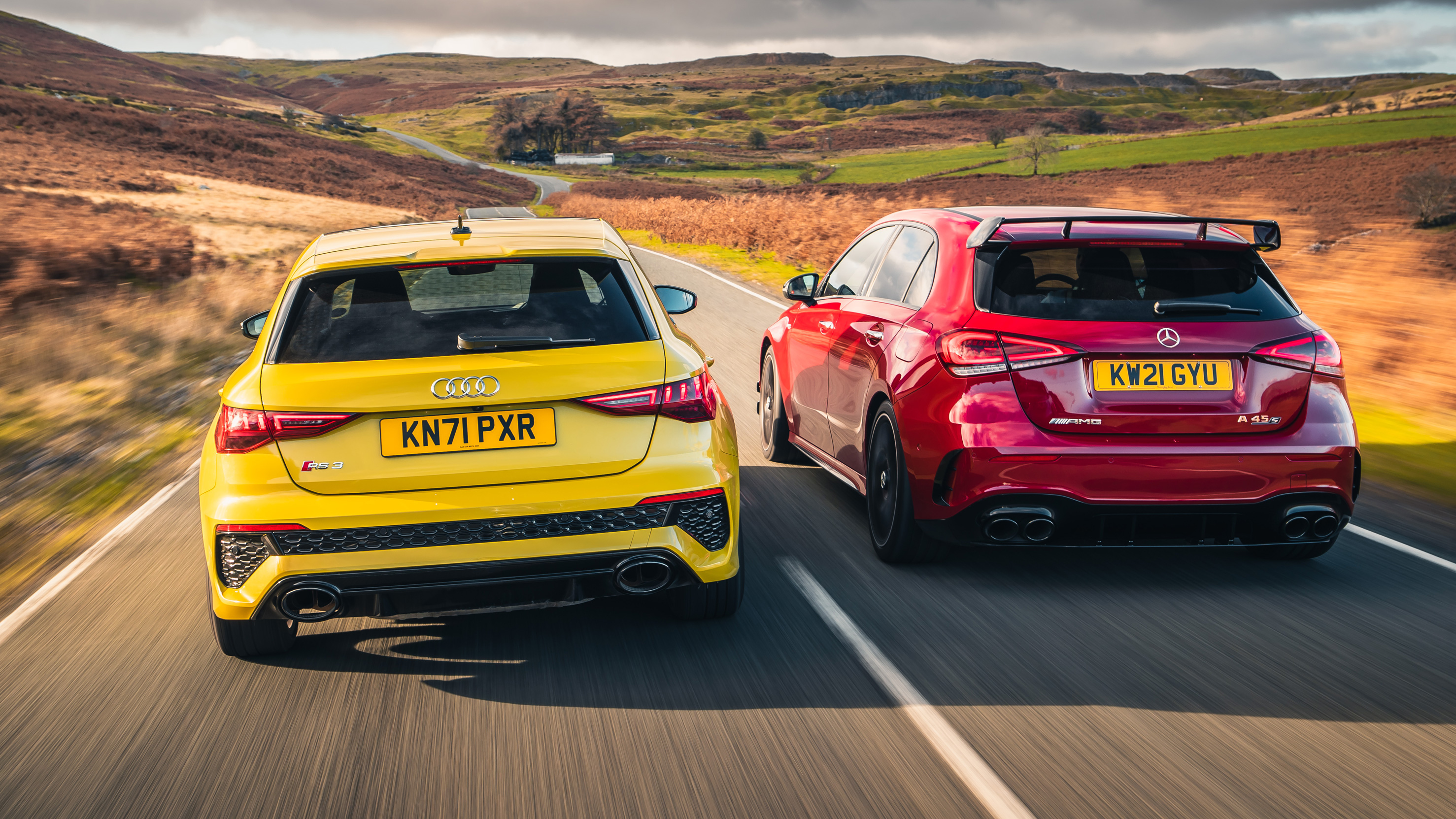 Audi Rs3 vs Mercedes A45 S rear