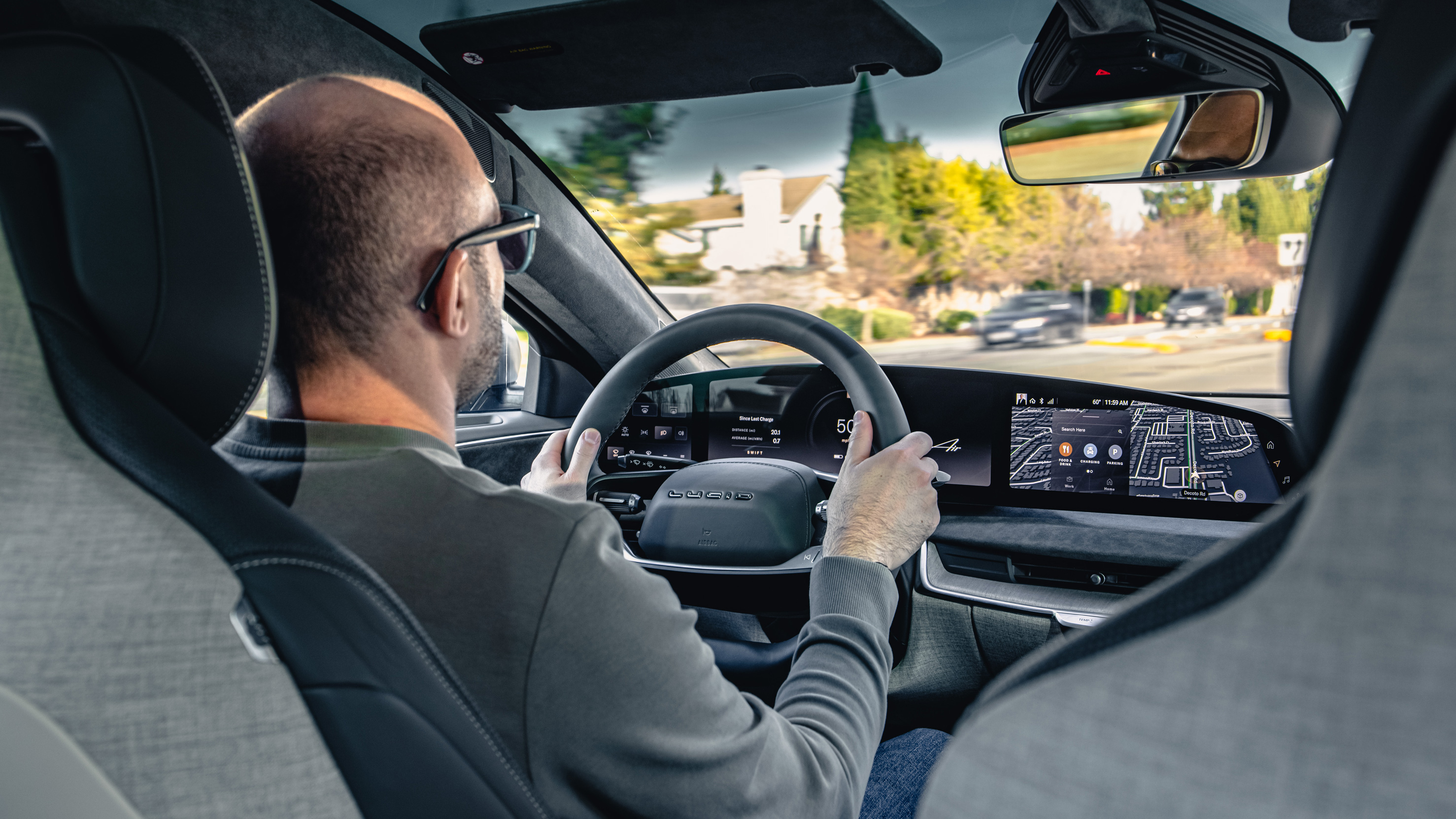 Lucid Air driving