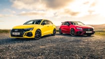 Audi Rs3 vs Mercedes A45 S front