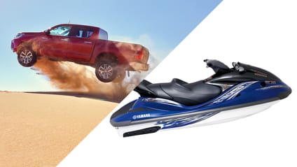 Toyota Hilux and a jetski