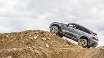 Mercedes-Benz EQC 4x4 Squared driving up a steep slope