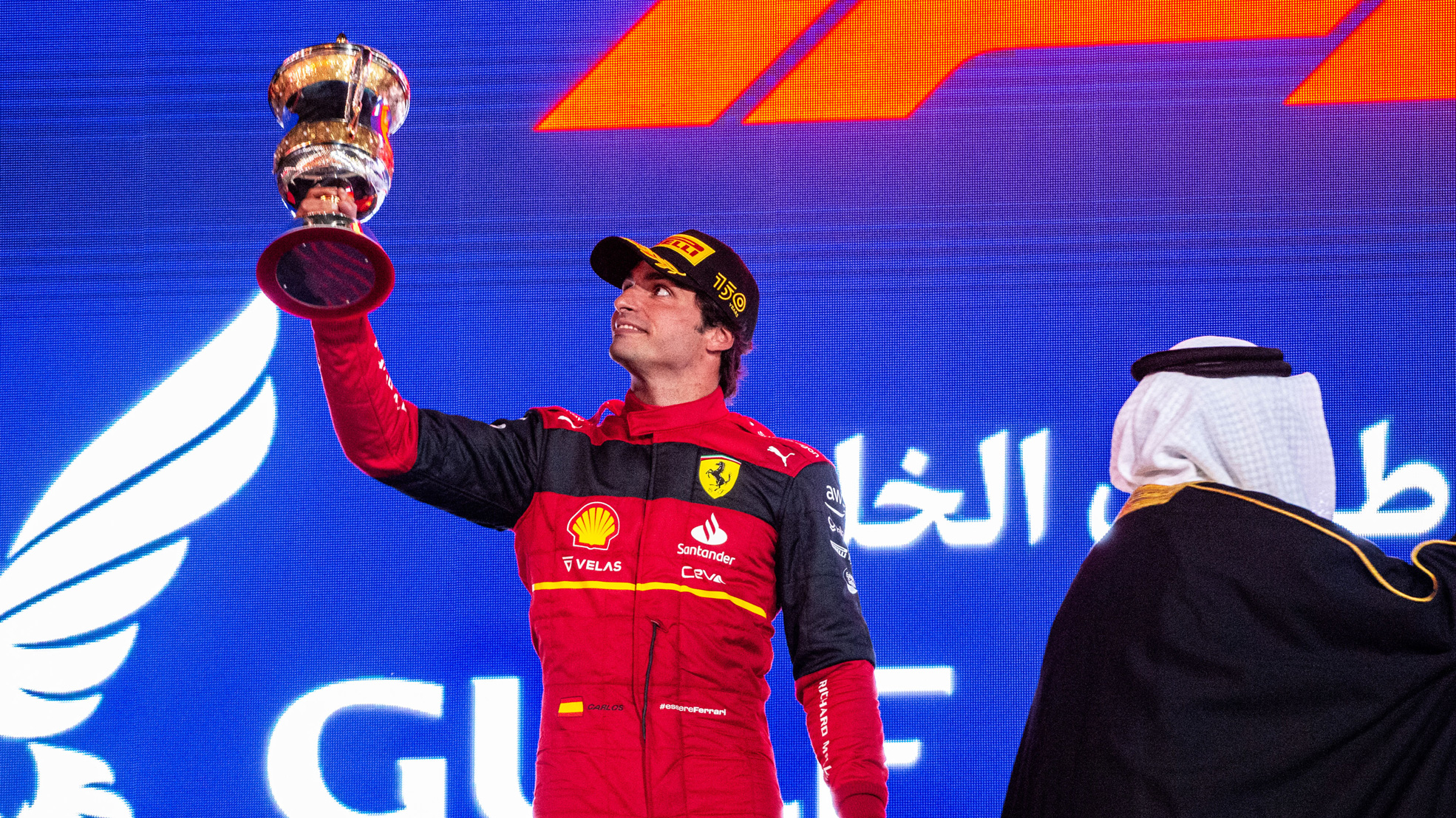 Carlos Sainz podium