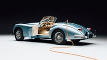 Jaguar XK140 by Lunaz charging