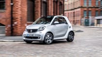 Smart EQ Fortwo driving through the city