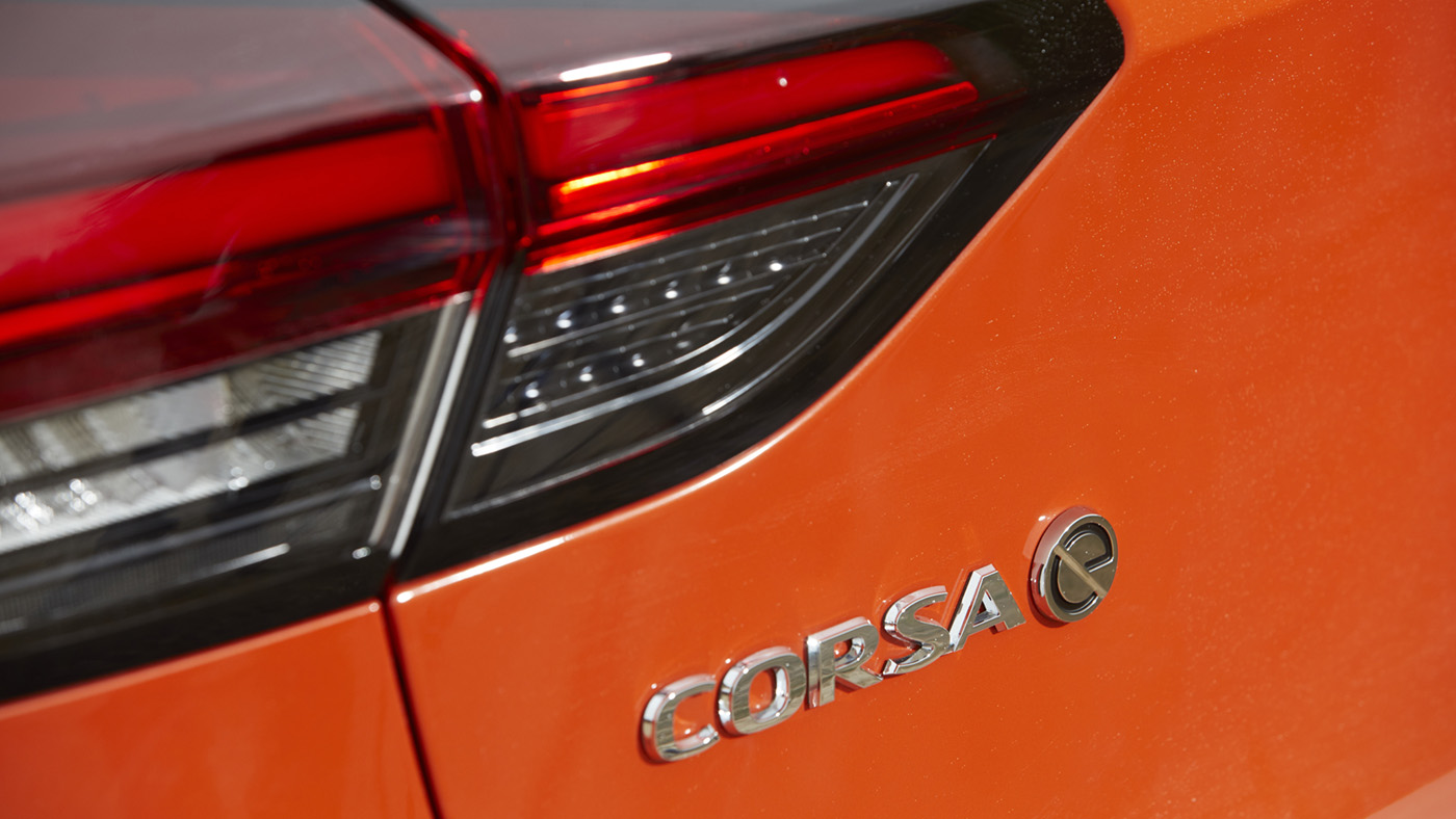 Vauxhall Corsa-e badge detail