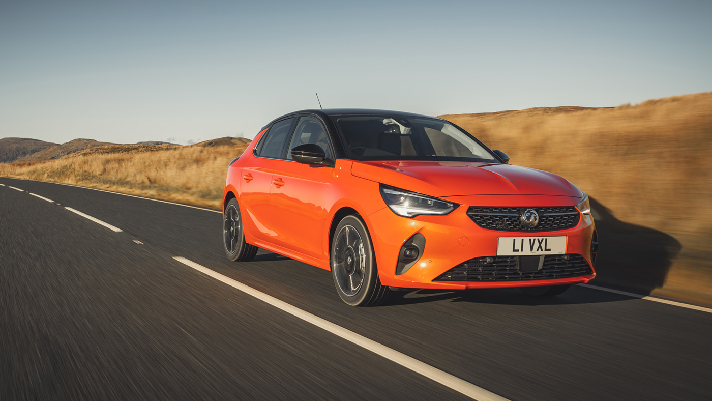 Vauxhall Corsa-e front end dynamic