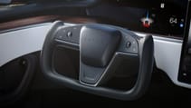 Tesla Model S yoke steering wheel