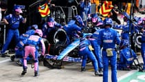 Alpine F1 British GP pit stop