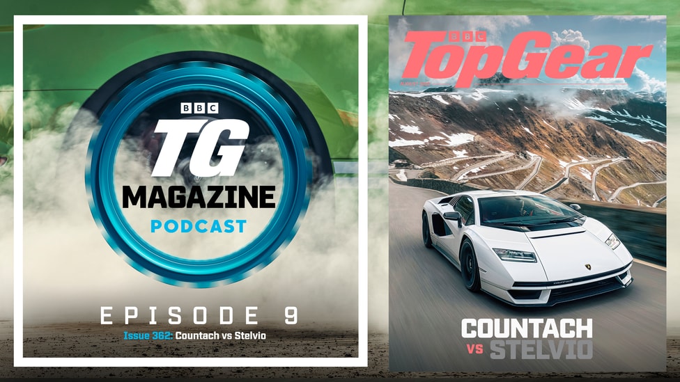 Countach vs Stelvio Top Gear magazine podcast