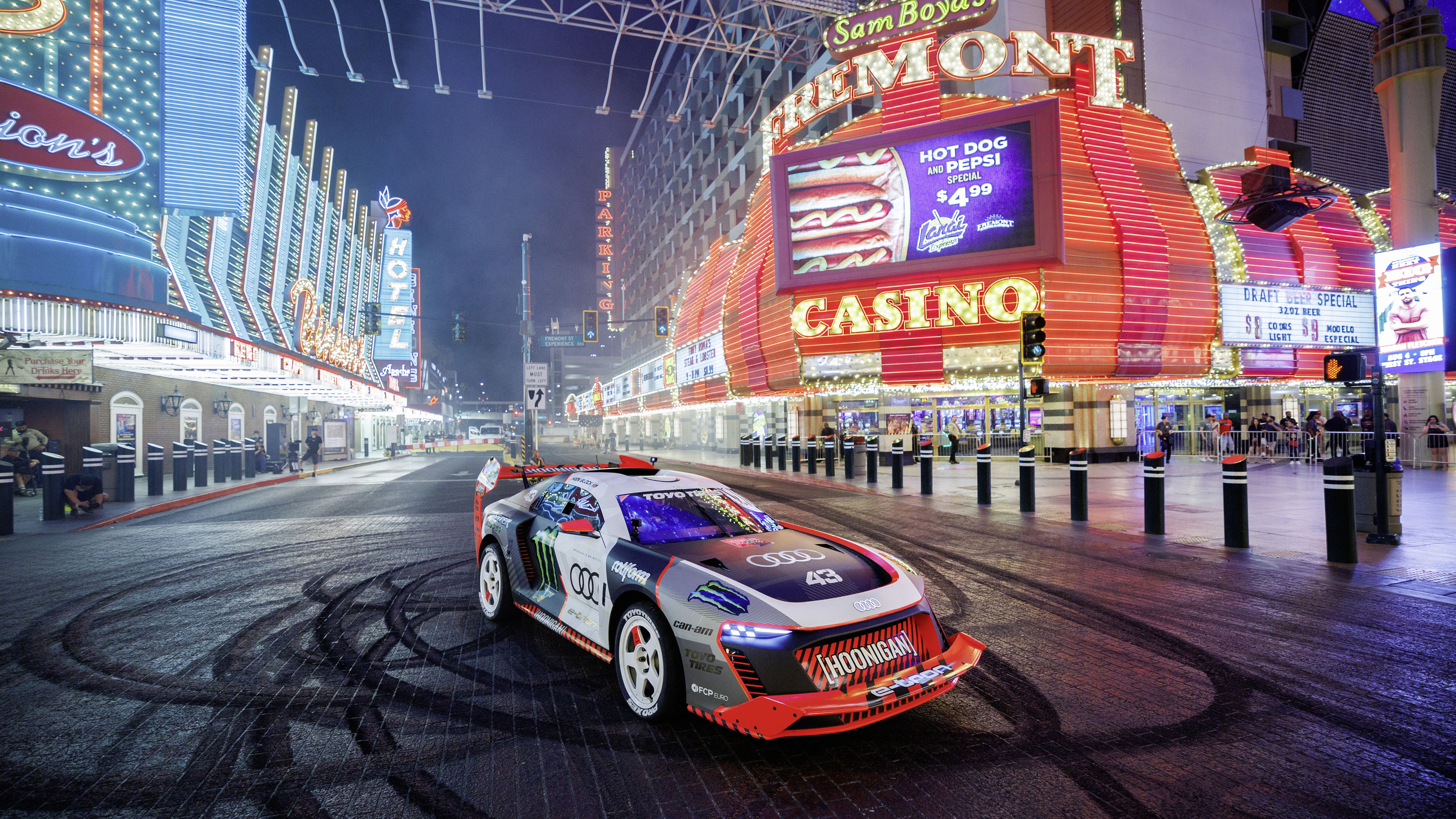 Watch Ken Block’s Electrikhana: 800V Audi S1 Hoonitron takes on Las Vegas